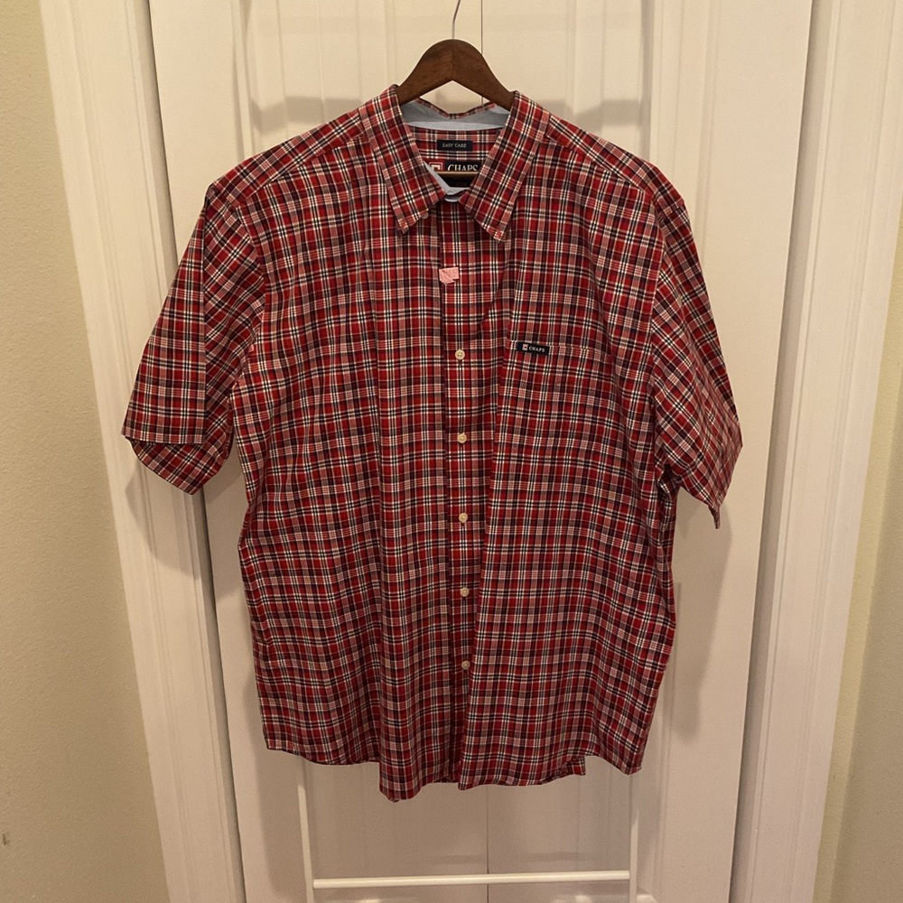 Chaps Men's Shirt Button Down Short Sleeve Size XXL